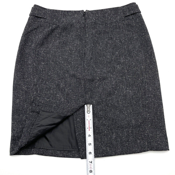 Rafaella Black Tweed-Style Polyester Straight Pencil Skirt Women's 4 30x20" - Picture 11 of 12
